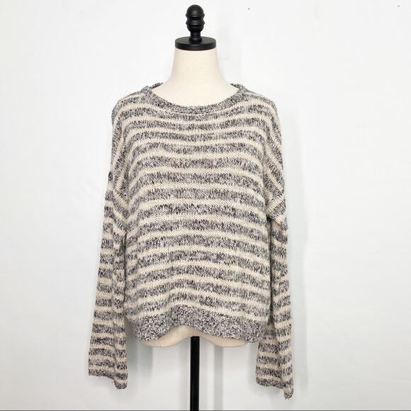 Denim & Supply Ralph Lauren Sweaters - Denim & Supply Ralph Lauren Striped Crew Neck Sweater Blue Cream Boho Size XL